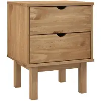 vidaXL Nachtkastje OTTA 45x39x57 cm massief grenenhout