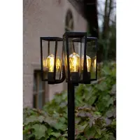 Lutec Unieke Tuinlamp Pine 3 Lichts Zwart