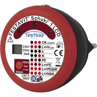 Testboy Testavit Schuki 1 LCD Stopcontacttester CAT II 300 V LCD, LED