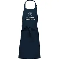 Kariban Mijncadeautje - Luxe schort - Keukendirecteur - navy blue