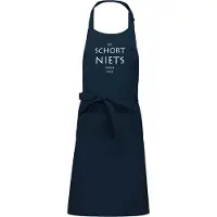 Kariban Mijncadeautje - Keukenschort - BBQ schort - Er schort niets aan mij - navy blue