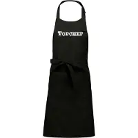 Kariban Mijncadeautje - Keuken- en Barbecueschort - Topchef - nr.1 - Tekstschort - Verjaardag - Humorschort - zwart
