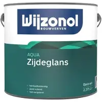 Wijzonol Aqua Zijdeglans | Zijdeglans Lakverf Binnen 2,5 LTR - Kleur|1|2