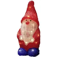 Konstsmide Kerstman met verlichting op batterijen | 26 cm | Warm wit | 24 lampjes |