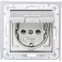 Kopp 954047001 Wandcontactdoos met randaarde RVS 1 stuk(s)