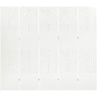 vidaXL Kamerscherm met 5 panelen 200x180 cm staal wit