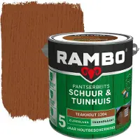 Rambo Pantserbeits Schuur&Tuinhuis Zijdeglans Transparant Teakhout 1204 2,5 LTR