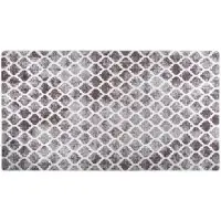 vidaXL Vloerkleed wasbaar 190x300 cm grijs en wit