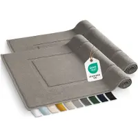 Blumtal Terry Badmat - Badmat 100% Katoen in 50x80 cm - Oeko-Tex gecertificeerd badmat & douchemat - Badmat - Set van 2 stuks - Grijs