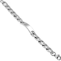 Montebello Armband Brik - 316L Staal - Naamplaatje - Graveer - 50x12mm - 21cm