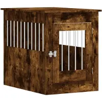 vidaXL Hondenkennel in meubelstijl, gerookt eikenhout, 55x80x68 cm, houtvezel