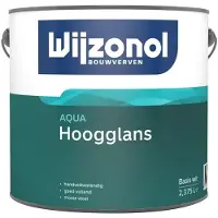 Wijzonol Aqua Hoogglans | Hoogglans Lakverf Binnen & Buiten 2,5 LTR - Kleur|1|2