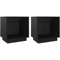 vidaXL Nachtkastjes 2 st 40x30x40 cm massief grenenhout zwart