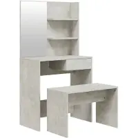 vidaXL Kaptafelset 74,5x40x141 cm betongrijs