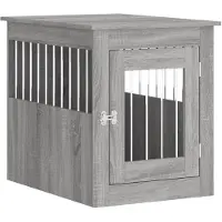 vidaXL Hondenbench 55x75x65 cm bewerkt hout grijs sonoma