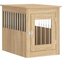 vidaXL Hondenbench 55x75x65 cm bewerkt hout sonoma eikenkleurig