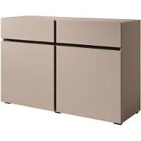 Meubella Dressoir Cainan beige zwart 119cm