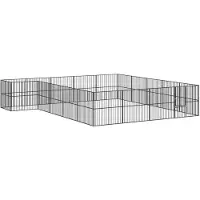 DKD Home Decor Hondrenstal, 20-delig, zwart, verzinkt staal