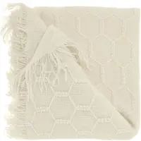 Unique living plaid fee 127x152cm dove white