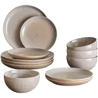 Bloomingville Taupe Servies, Grijs, Aardewerk