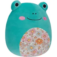 Squishmallows Robert - Aqua Frog W/ Floral Belly 19cm Plush