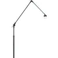 Sans marque Prestige Chic Moderne Vloerlamp – 1-Lichts – Draaibaar, Kantelbaar & Uitschuifbaar tot 250 cm – E27 – 35x100 cm – Woonkamer / Kantoor – Mat Zwart