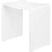 Saqu Spa Deluxe solid surface kruk 40x30x42,5cm mat wit