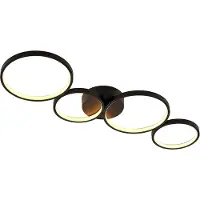 LINDBY Plafondlamp , Evengeline, Zwart, Woonkamer, Metaal, Modern