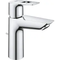 GROHE Bauloop waterbesparende wastafelkraan M-Size met trekwaste chroom 23887001