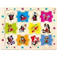 Bino Vormenpuzzel Little Mole Junior 30 X 23 Cm Hout 24-delig