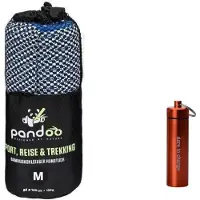 Pandoo Reishanddoek Blauw - M - Sneldrogend - Bamboevezel - Compact - Absorberend - Gecomprimeerde handdoekjes
