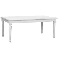 Ebuy24 Mozart eetkamertafel 100x180/280 cm incl. 2 verlengbladen antiek wit, antiek gepatineerd.