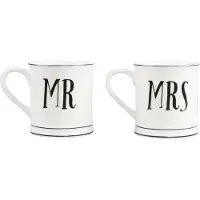 Sass & Belle KOFFIE MOK MR EN MRS SET | WIT/ZWART | MONOCHROME |