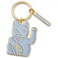 Donkey Products Lucky cat sleutelhanger grijs
