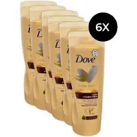 Dove Body Love Care + Visibe Glow Self-Tan Lotion 400 ml - medium to dark (6 stuks)