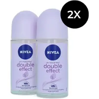 Nivea Double Effect Roll On Deodorant - 2 x 50 ml