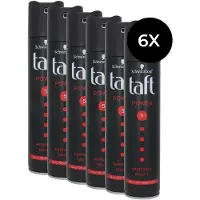 Taft Styling Hairspray Power - Haarstyling - Haarspray - Alle Haartypes - Voordeelverpakking - 6x 250ml
