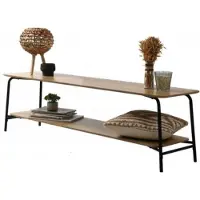 Urban Living - TV-meubel met 2 niveau's - Dressoir - Metaal/Hout - 150x40x43,5cm - Zwart