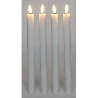 Anna's Collection Anna's CollectionLed dinerkaarsen - 4x - wit -24 cm - 3D lont - warm wit licht