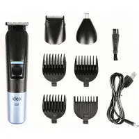HomeShopXL Draadloze Tondeuse Mannen Oplaadbaar - Draadloos Trimmer - Haartrimmer - Baardtrimmer Mannen - USB Oplaadbaar - Ruis Onderdrukking - Stainless Steel - Cadeau -Zwart