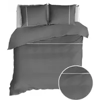 Romanette Dekbedovertrek Duchesse Antraciet Flanel-240 x 200 / 220 cm | Lits-Jumeaux