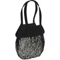 Westford Mill Organic Cotton Mesh Grocery Bag (Zwart)