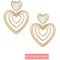 Go Dutch Label Oorknoppen sonar hearts Goud