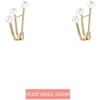 Go Dutch Label Oorknoppen 3 way pearls Goud