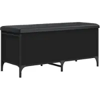 Super Merchant Opbergbankje 102x42x45 cm bewerkt hout zwart