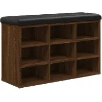 vidaXL Schoenenbank 82x32x50 cm bewerkt hout bruin eikenkleur