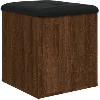 vidaXL Opbergbankje 42x42x45 cm bewerkt hout bruin eikenkleur