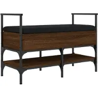 vidaXL Schoenenbank 85,5x42x57,5 cm bewerkt hout bruin eikenkleur