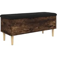 vidaXL Opbergbankje 102x42x46 cm bewerkt hout gerookt eikenkleurig