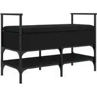 vidaXL Schoenenbank 85,5x42x57,5 cm bewerkt hout zwart